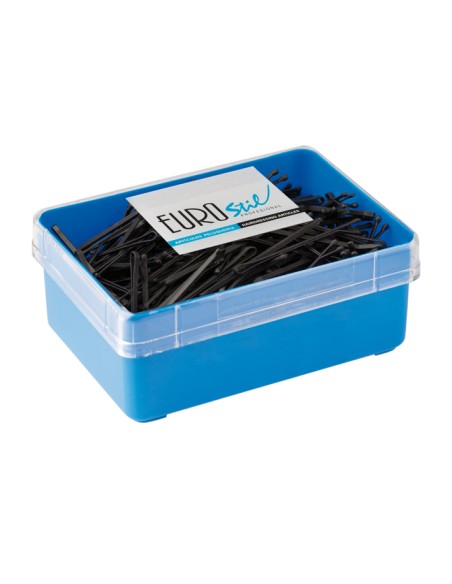 CAJA DE 300 CLIPS MATE ANTIDESLIZANTES NEGROS EUROSTIL