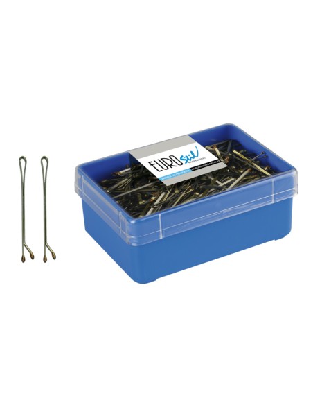 CAJA DE 300 CLIPS COBRE CON BOLITA EUROSTIL