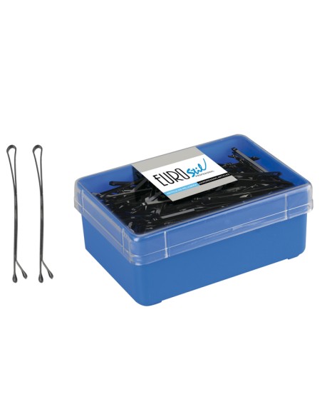 CAJA DE 150 CLIPS NEGRO CON BOLITA EUROSTIL