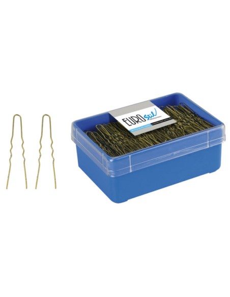 CAJA 400 HORQUILLAS INVISIBLES BRONCE EUROSTIL