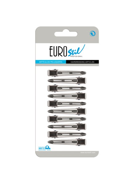 CARTON 10 PINZAS METAL MEDIANAS CABEZA ANCHA EUROSTIL