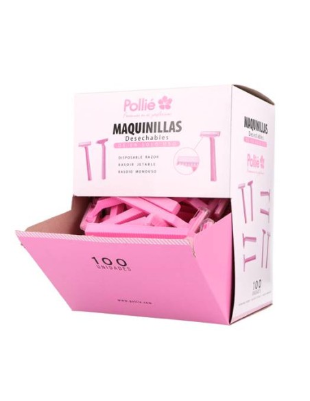 DISPENSADOR 100 MAQUINILLAS DE RASURAR DESECHABLES POLLIE