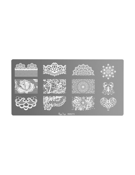 PLACA STAMPING NAIL ART WEDDING PEGGY