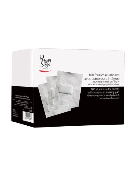 HOJAS DE ALUMINIO CON COMPRESA INTEGRADA 100 HOJAS PEGGY