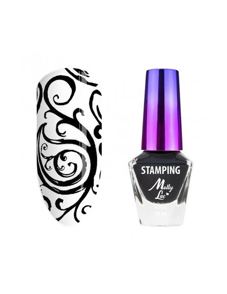 ESMALTE STAMPING NEGRO 10ML MOLLY LAC