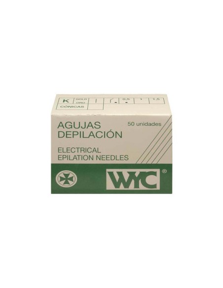 AGUJA DEPILACION CURVA Nº 0.5 50UND K/2 WYC