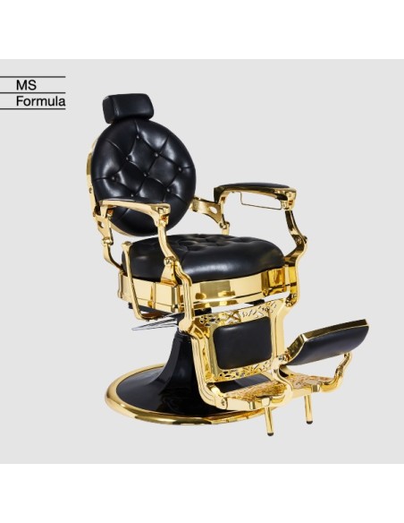 SILLON BARBERO KIRK NEGRO Y ORO MIRPLAY