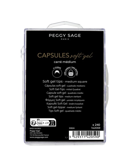 CAPSULAS SOFT GEL MEDIANAS 12 TAMAÑOS X 240 CUADRADO PEGGY