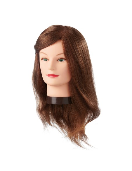 CABEZA MANIQUI AMBER 35-40 CM. PELO NATURAL EUROSTIL