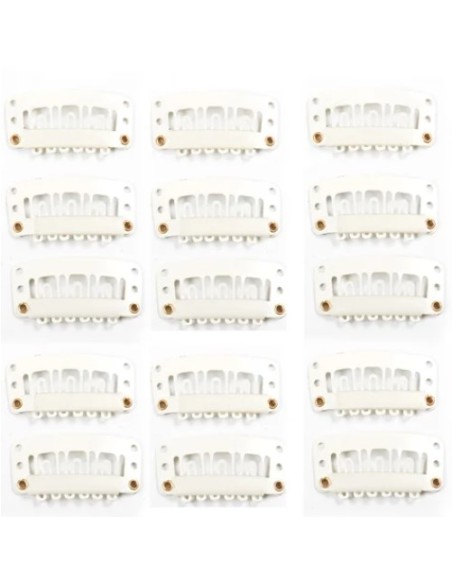 CLIP METALICO PARA EXTENSIONES BLANCO 2.8 MM