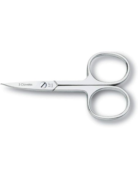 *TIJERA CUTICULA CURVA 9 CM 3,5" 3 CLAVELES